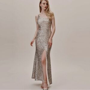 NWT Anthropologie BHLDN One Shoulder Sequin Dress
